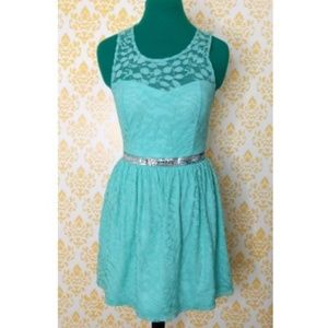 Candie's Lace Mint Green Sleeveless Dress size 3